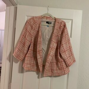 Pink and cream tweed jacket
